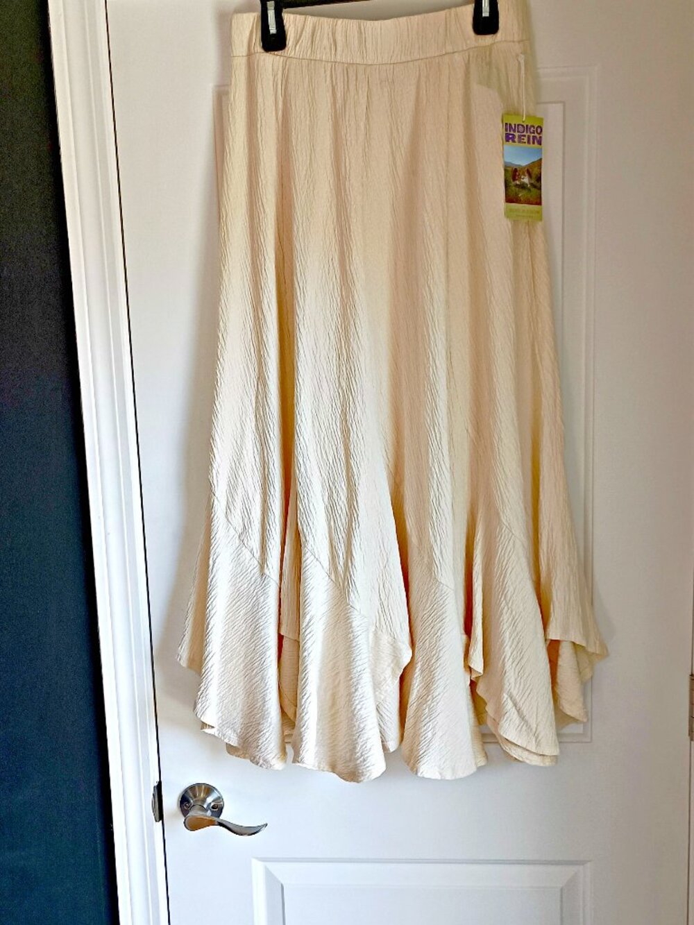 NEW! BOHO FLOWY GAUZE SKIRT INDIGO REIN